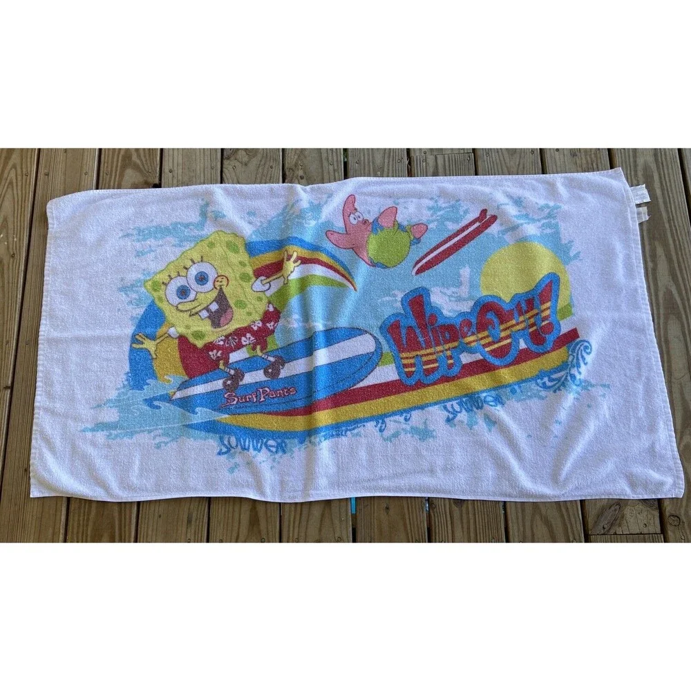 Spongebob Surf Pants Beach Towel Patrick Terry Cloth Patrick 56”X 29” 2007
